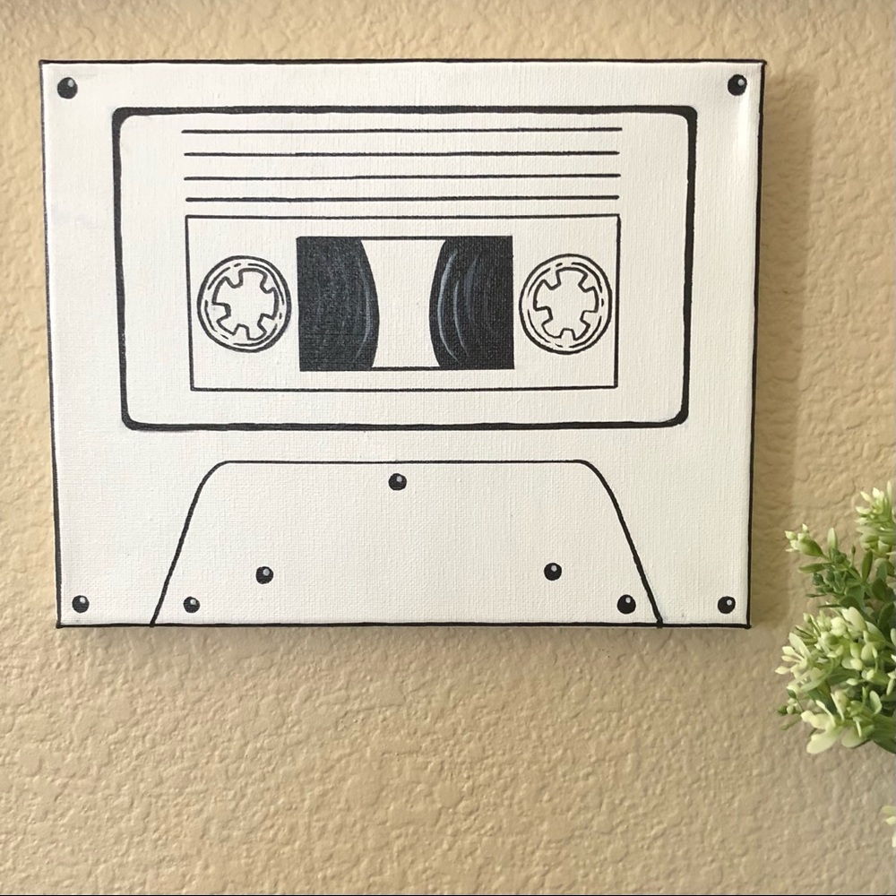 Wall Painting Cassette Tape Canvas Art
